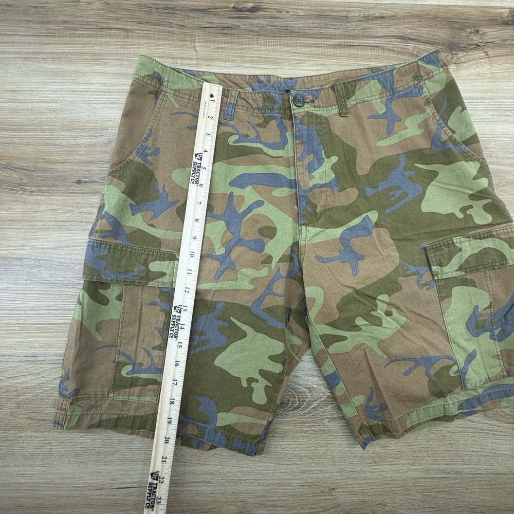 Patagonia Men's Organic Cotton Camouflage Cargo Shorts Brown Green Size 36 - Picture 7 of 7
